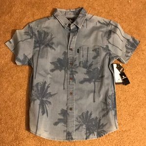 Rip curl kids shirt sleeve button down shirt Sz 12 new